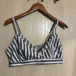 Only Black and White Striped Bralette